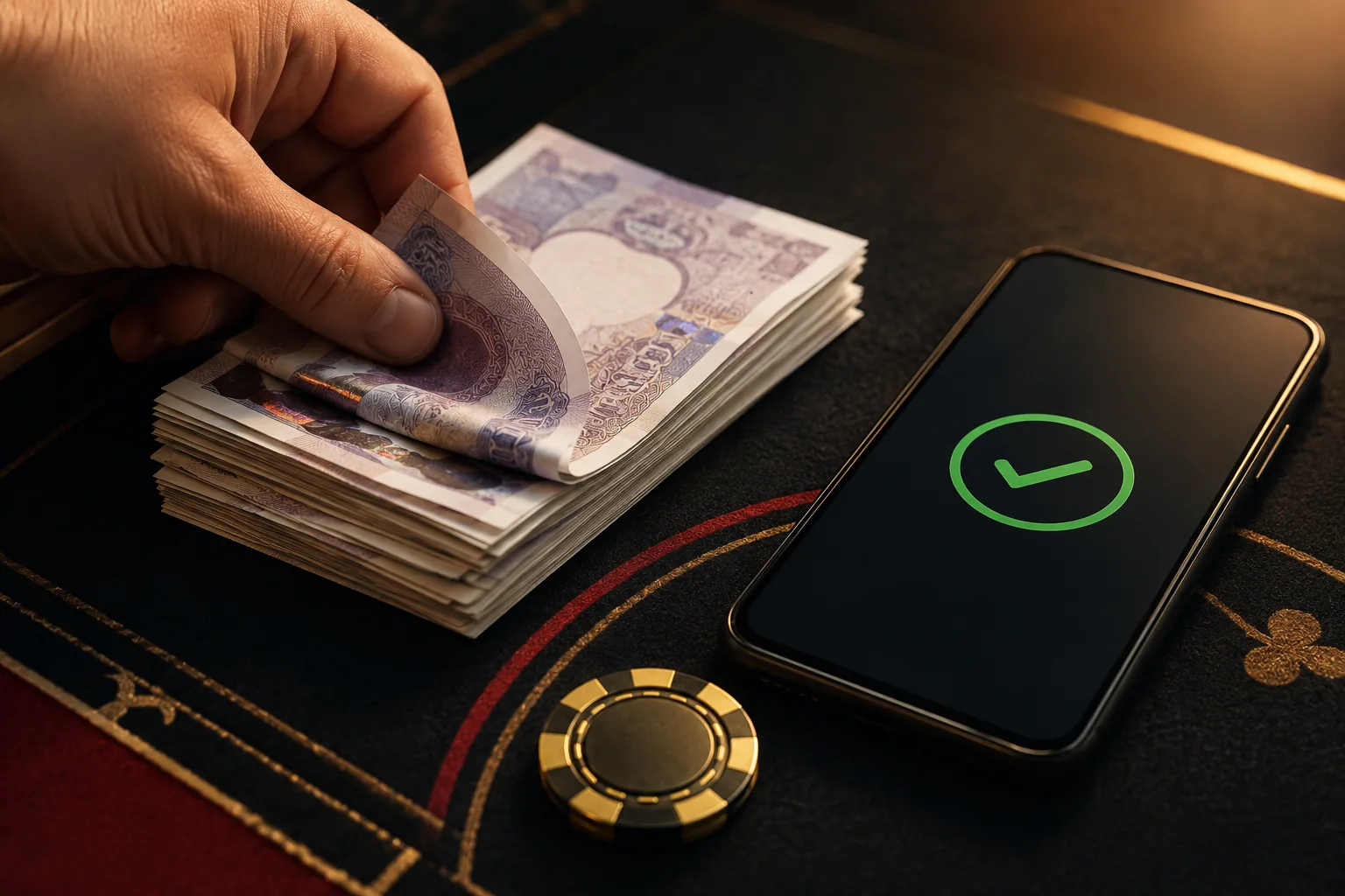 Ninewin withdrawal — GBP banknotes and verified phone payment